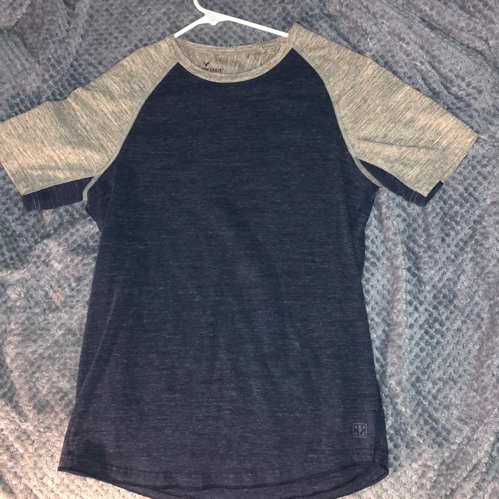 Blue and grey shirt